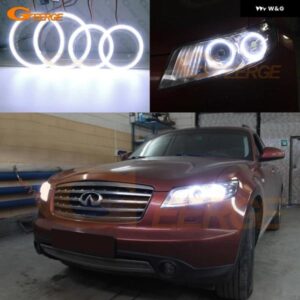 INFINITI FX35 FX45 S50 2003 - 08 超高輝度 COB LED エンジェルアイキット ハローリング