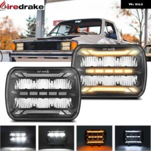 7インチスクエアカー ヘッドライト オフロード車両 ヘッドライト 200W 30000LM ジープ ラングラー ヘッドライト H4ウィンカーDRL ヘッドランプ 6000K 32V