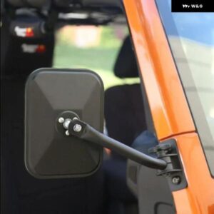 ドアオフサイドミラー クイックリリース長方形ミラー 1997-2014 - 18 JEEP WRANGLER TJ JK UNLIMITED 1組