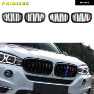BMW X5 F15 X6 F16 X5M F85 X6M F86 ブラック カー バンパー キドニー グリル フロント グリル ダブルスラット グリル オートグロッシー レーシング グリル