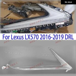 レクサス LX570 2016 - 19 車用 DRL ヘッドライト ライトガイドストリップ デイタイム ランニングライト チューブ バー エンジェルアイ