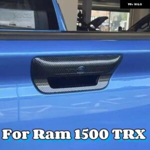 ラム 1500 TRX 2019-2022 2023 カーボンクローム ABS リア トランク テールゲート グラブ リア ドアハンドル カバー ボウル プロテクター トリム