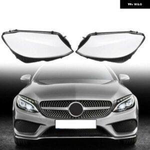 メルセデス ベンツ W205 C クラス C180 C200 C260L C280 C300 2015-2018 車 ヘッドライト レンズ カバー シェルペア