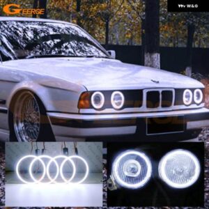 BMW 3 5 7シリーズ E30 E32 E34 超高輝度 COB LED エンジェルアイキット ハローリング デイライト