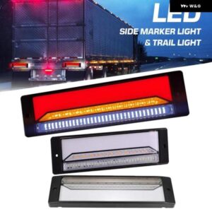 2X 防水 LED トラック トラック ライトトレーラー ブレーキライト ネオンハローテールブレーキストップウィンカー12V / 24Vリアターンバンランプ