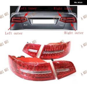 車用LED テールライト アウディ A6 C6 S6 クワトロ RS6 サルーンセダン 2009-2011 ウィンカー ブレーキ リアランプ 4F5945095J 4F5945096J