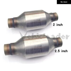 2インチ/2.5インチ 400 CPSI ハイフローレーシング EURO 1 汎用 触媒コンバーター セラミック基板付き 触媒長さ 25.8CM