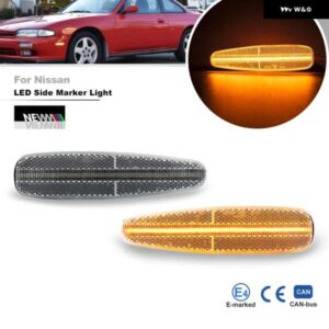 日産 240SX S14 1995-1998 シルビア S14 200SX S14A 200SX 1997-1999 バンパー LED フェンダー サイド マーカーライト ウィンカー ブリンカー