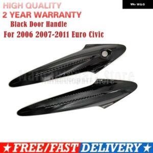 ブラック ドアハンドル シビック FN2 06-11 キーホール1個付き ドア ドアハンドル グロス ホンダ タイプR MK8 FK