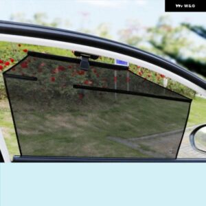 車用サイドウィンドウサンシェード 汎用 自動格納式パラソル カーウィンドウサンシェード サンブロック 窓