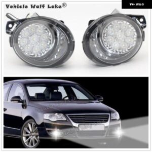 9 LED フォグランプ VW パサート B6 3C 2006 - 11 カー スタイリング フロント 9 LED DRL フォグライト フォグランプ