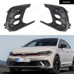 1ペア 左+右 VW ポロ GTI 2021 - 24 フロント バンパー フォグライト ランプ グリル カバー 2G0853665Q 2G0853666Q