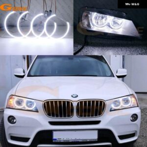 BMW X3 F25 2010 - 14 フェイスリフト前 超高輝度 COB LED エンジェルアイキット ハローリング デイライト