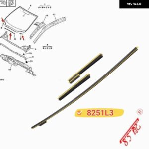 車用防雨プレートクランプ フロントガラス アンダークランプ 8251L3 プジョー 307 308 408 シトロエン C4 パラス