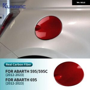アバルト 595 595C 695 2012-2014 - 16 2019 2019 - 21 2023 車用燃料 タンクキャップ カバー リアルハードカーボン ステッカー