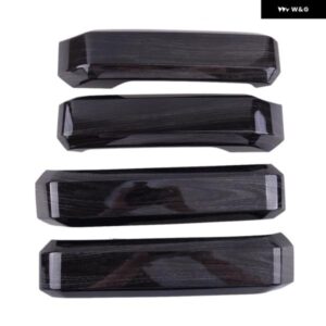 1セット ブラックウッドグレイン ABS インテリア ドアハンドル カバー トリム フォード F150 2015 - 19