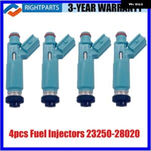 4個 燃料 インジェクター 23250-28020 トヨタ カムリ RAV4 ソラーラ ハイランダー 2.4L 2001 2002 2003 23250-28050 2325028020 2325028050