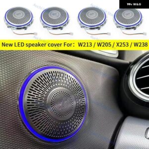 LED スピーカー カバー メルセデス ベンツ W205 W213 X253 W238 C/E/GLC クラス E クーペ 車ドアホーン 装飾 シェル アンビエントライト