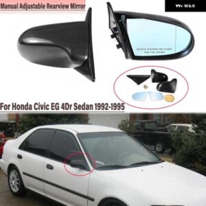ホンダ シビック EG 4D セダン 1992-1995 手動調整式バックミラー ペア ドア サイド ウィング ビューミラー