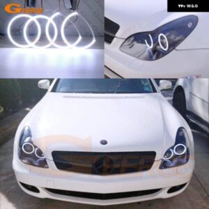 メルセデス ベンツ CLS W219 C219 2004-2010 超高輝度 COB LED エンジェルアイキット ハローリング デイライト