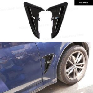 2枚 車サイドフェンダーベントデコレーション ステッカー カー スタイリング BMW X3 G01 X4 G02 2018-2023 ABS ブラック/シルバー/カーボンルック