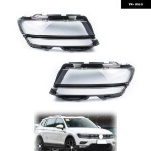 VW ティグアン L 2017 - 20 LED 車用 ヘッドランプ カバー ク リアランプ シェード ヘッドライト シェル レンズ 交換