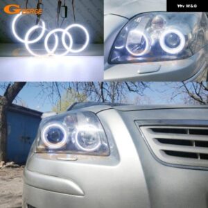トヨタ アベンシス T25 2003 - 08 超高輝度 COB LED エンジェルアイキット ハローリング デイライト