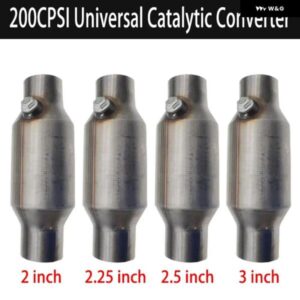 2インチ/2.25インチ/2.5インチ/3インチ触媒コンバーター高フローメタルコアハニカム排気 フィルター 200セルEURO1高性能スポーツ