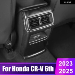 ホンダ CRV 2023 2024 2025 CR-V 第6世代ハイブリッド車用リア エアコン 吹き出し口 フレーム カバー トリム カー ステッカー アクセサリー