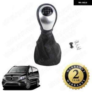 6速 ギア シフト ノブ ブーツ 付き ブラックカラー メルセデス ベンツ W447 V200 V220 2014 - 19