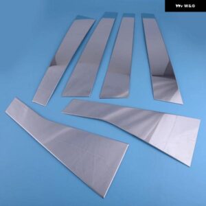 クローム 6個 ステンレス ドア B C ピラー トリム カバー ストリップ ジープ チェロキー 2014 - 18