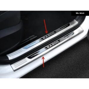 シュコダ KAROQ ステンレス スレッショルドガード トランク スレッショルドガードプレート 傷防止 カーアクセサリー 2017-2023