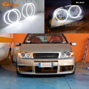 超高輝度SMD LED エンジェルアイズ ハローリングキット デイライト FIAT PUNTO 188 MK2 2003 - 06 - ON フェイスリフト ヘッドライト