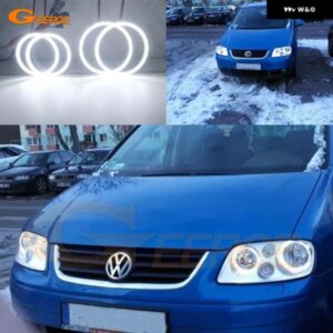 フォルクスワーゲン VW トゥーラン 1T1 1T2 キャディ III プレフェイスリフト 超高輝度 SMD LED エンジェルアイ ハローリングキット デイライト