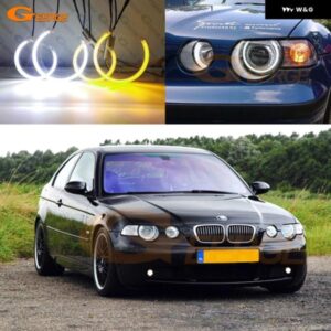 BMW 3シリーズ E46 コンパクト 2001 - 05 超高輝度 SMD LED エンジェルアイキット ハローリング カーアクセサリー