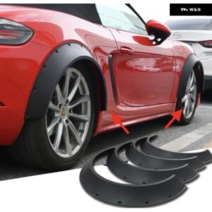 4PCS 汎用 カーワイドフェンダーフレアホイールアーチエクステンションマッド マッドガード アウディ A3 A4 A5 S3 S4 S5 RS5 SラインA6 A7 A8 TT