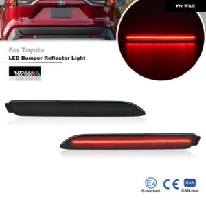 スモーク トヨタ カローラ カムリ クラウン ウィッシュ ハリアー アルファード ヴェルファイア プリウス マークX ラウム RAV4 LED バンパー リフレクター テ