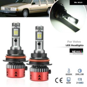 ボルボ 200 700 900シリーズ 240 244 245 740 760 780 940 960 9004 HB1 LED ハイ/ロー ヘッドライト バルブ 6500K CANバス ドライビング ヘッドランプ 2個