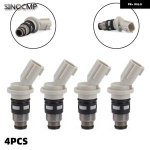 4個 車用燃料 インジェクター ノズル A46H02 1660041B00 日産 マーチ K11 1.0 1.3 ハッチバック 1992-2003 エンジン パーツ 燃料 インジェクター