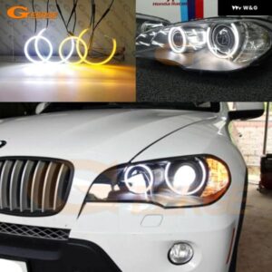 BMW X5 E70 2007 - 13 超高輝度 SMD LED エンジェルアイ ハローリングキット デイライト カー スタイリング