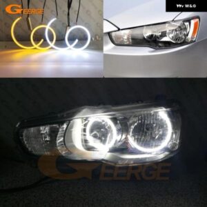 三菱 ランサー VIII 10 X EVO ギャラン フォルティス プロトン インスパイア 超高輝度デイライト ウィンカー LED エンジェルアイ ハローリング