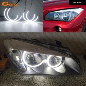 BMW X1 E84 2009 - 15 ハロゲン ヘッドライト 超高輝度 Cシェイプ スタイル SMD LED エンジェルアイ ハローリングキット