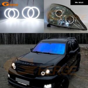 レクサス GX 470 GX470 J120 2003 - 09 超高輝度 SMD LED エンジェルアイ ハローリングキット デイライト