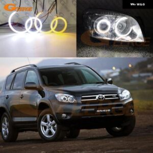 トヨタ RAV4 III 2005 2006 2007 2008 超高輝度 A/W スイッチバック デイライト ウィンカー LED エンジェルアイキット ハローリング