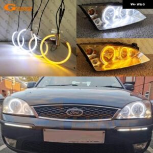 フォード モンデオ MK3 2000 - 07 超高輝度 SMD LED エンジェルアイ ハローリング デイライト カーアクセサリー