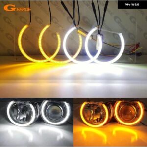 BMW E36 E38 E39 E46 3 5 7シリーズ 超高輝度 A/W スイッチバック デイライト ウィンカー SMD LED エンジェルアイキット ハローリング