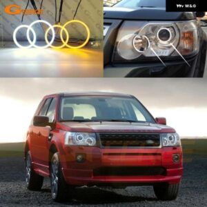 ランドローバー フリーランダー 2 LR2 L359 2006 - 10 キセノン HD 超高輝度 SMD LED エンジェルアイキット ハローリング デイライト