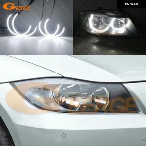 BMW 3シリーズ E90 E91 プレLCIハロゲン ヘッドライト Cシェイプ 超高輝度SMD LEDエンジェルアイ ハローリングキット デイライトカー スタイリング