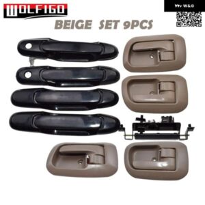 1998 - 03 トヨタ シエナ フロント リア 左 右 ブラウン/ベージュ 内側 外側 テールゲート ドアハンドル セット