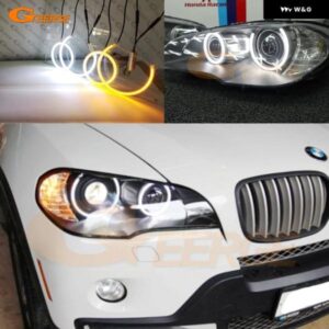 BMW X5 E70 2007 - 13 超高輝度スイッチバックデイライトウィンカーSMD LEDエンジェルアイハローリング